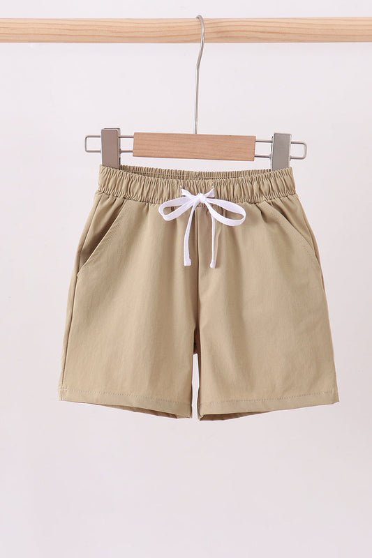 Khaki Pocket Performance Shorts