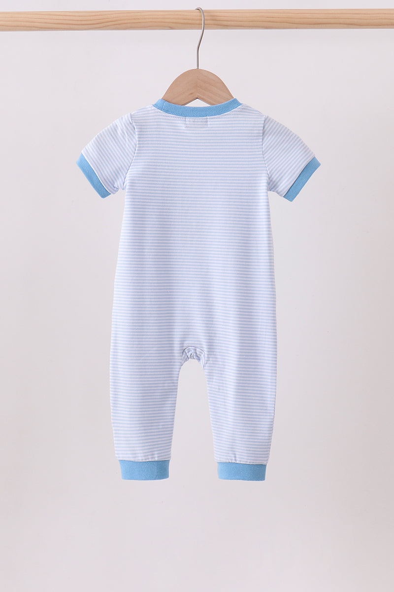 Blue Halloween Face Romper