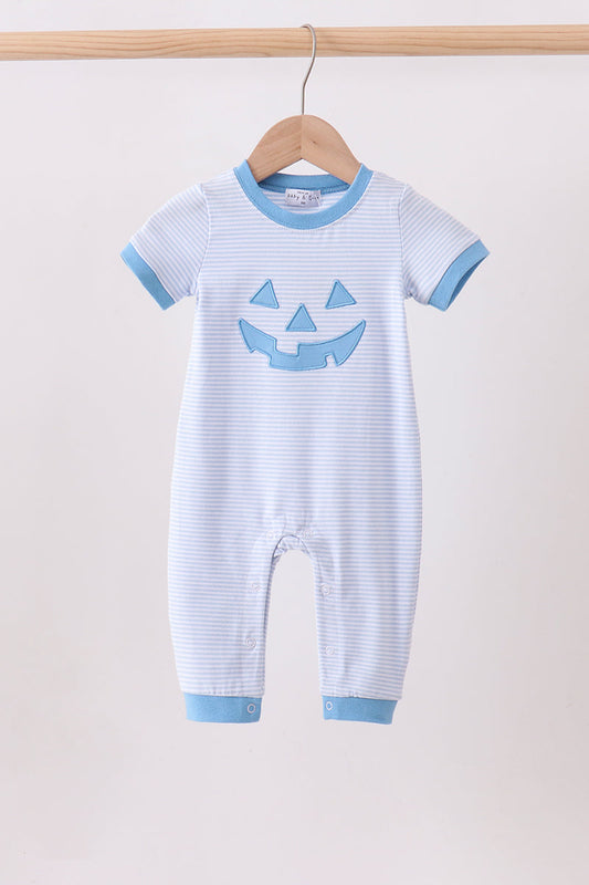 Blue Halloween Face Romper