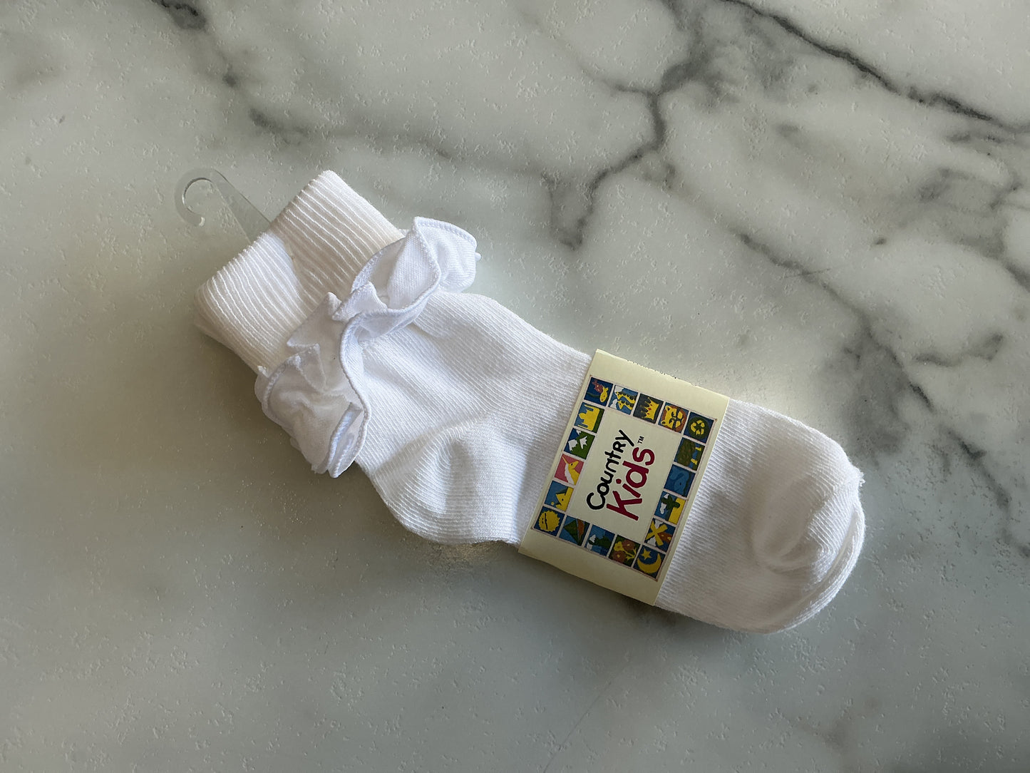 Country Kids White Ruffle Socks