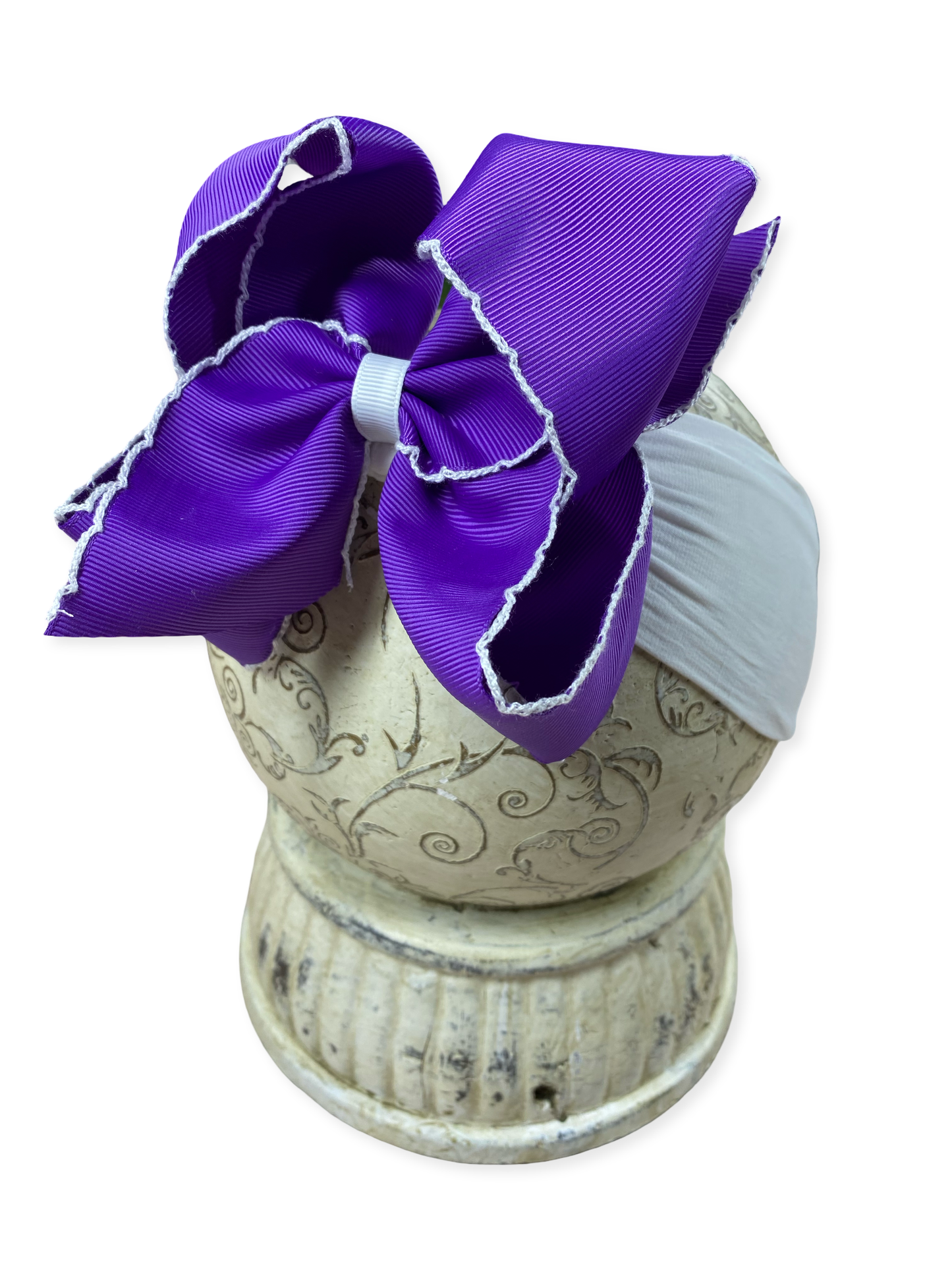 Soft Interchangeable Headbands | Baby Girls Nylon Add-a-Bow Headband: Pink