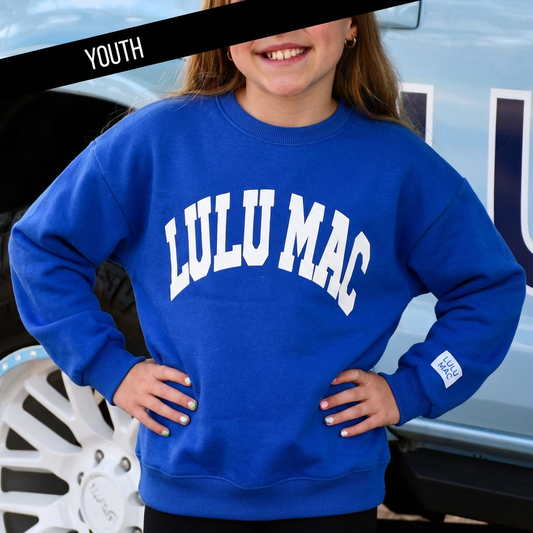 Lulu Mac ROYAL WITH WHITE PUFF