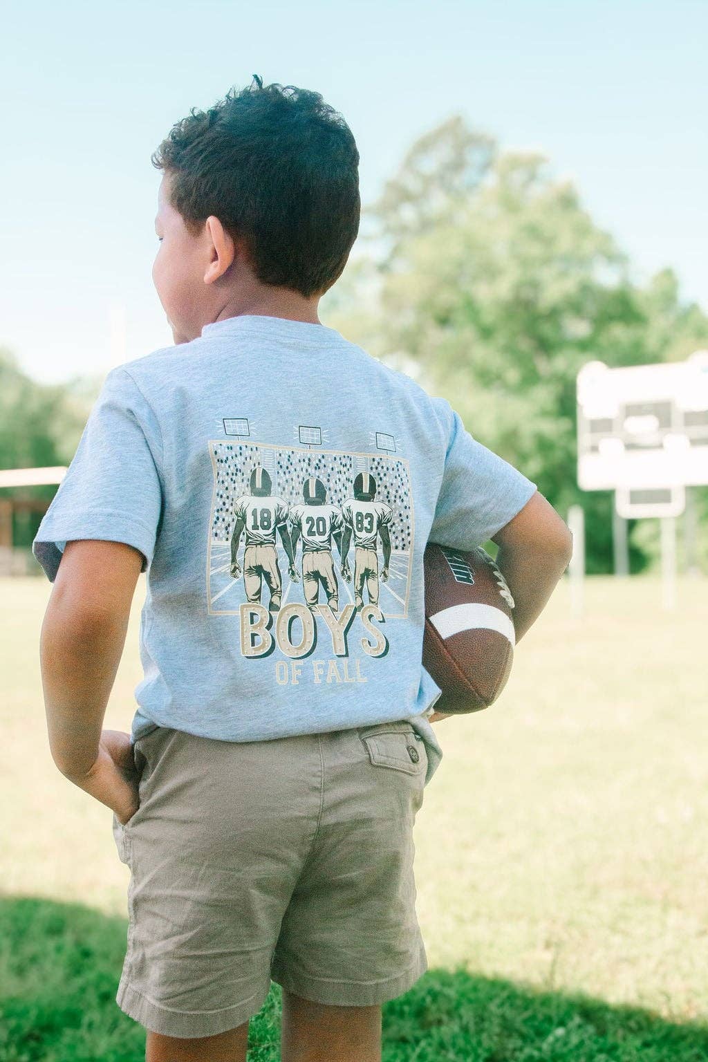 Boys of Fall | Black + Gold | Football Kid’s Tee