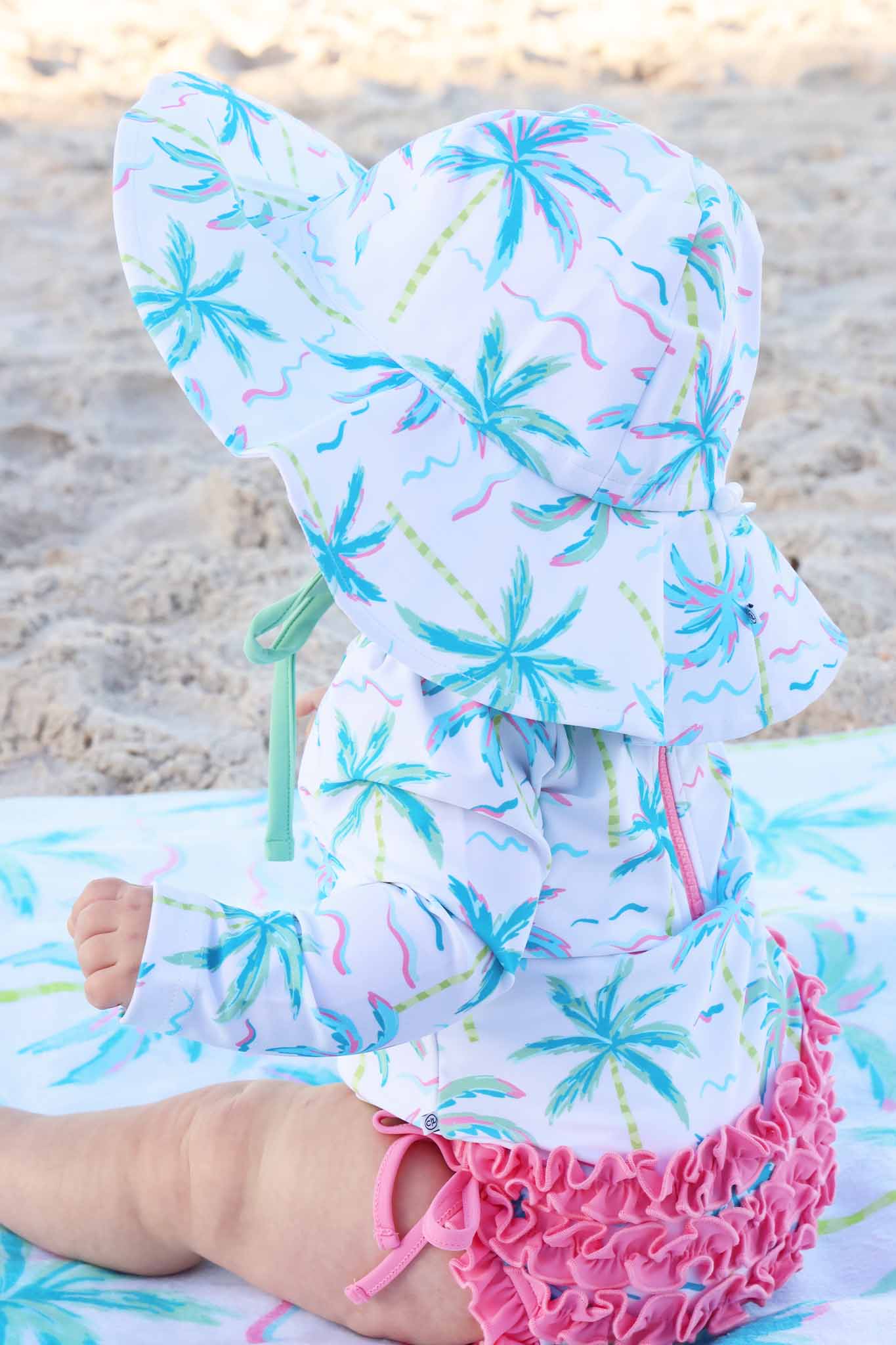 Printed Sun Hat | Blue Lagoon