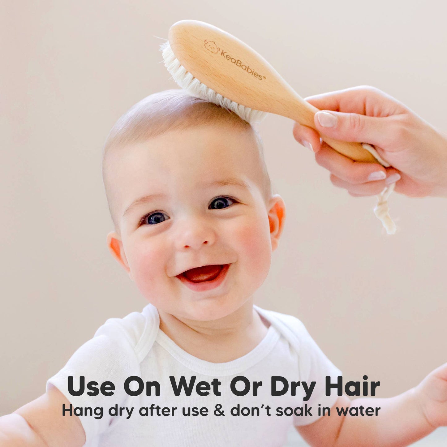 KeaBabies Baby Hair Brush: Walnut