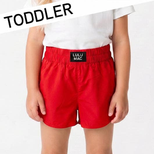 RED TODDLER SOLID SHORT