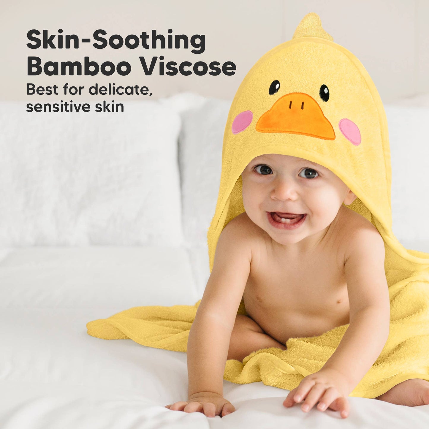 KeaBabies Cuddle Baby Hooded Towel: Duck / Regular