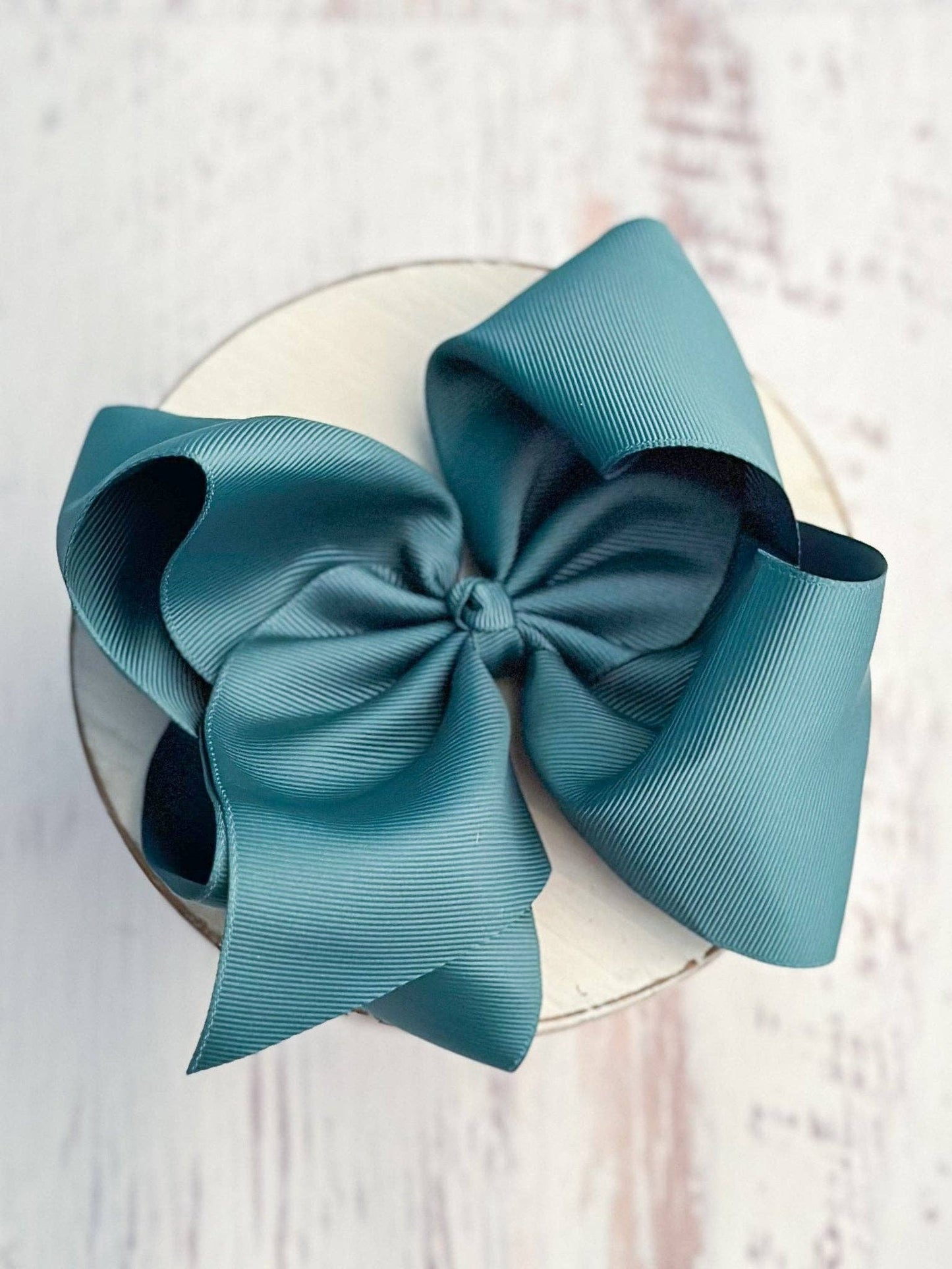 6.5" Texas Size Grosgrain Hair Bow | Alligator or French Clip: Alligator Clip / Light Pink