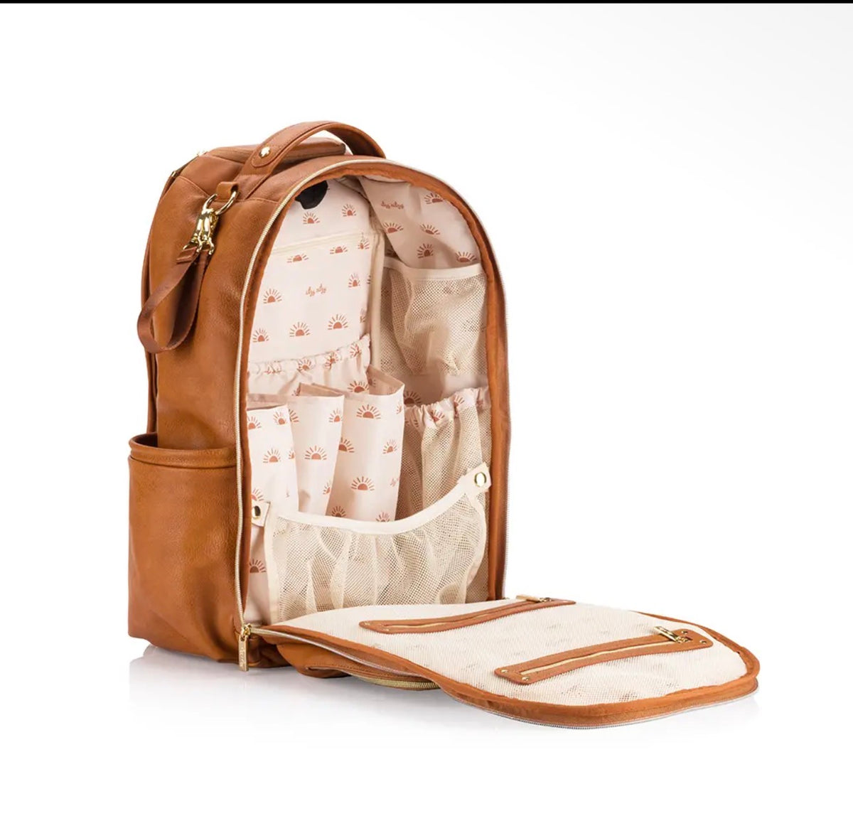 Cognac Boss Plus Backpack Diaper Bag