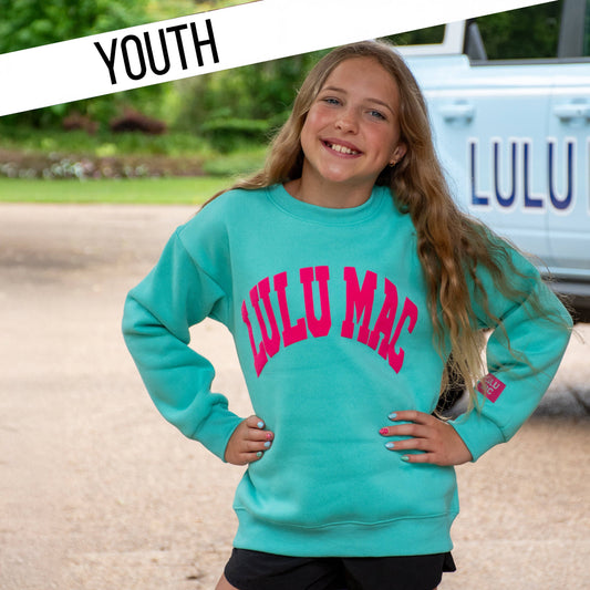 Lulu Mac MINT/HOT PINK PUFF