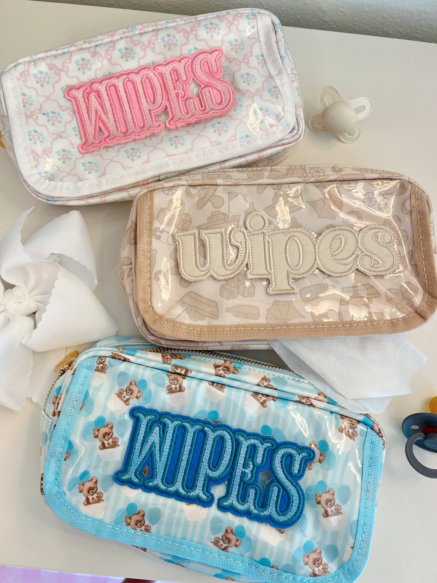 Wipes Pouch - Clear Coat Bag: Blue