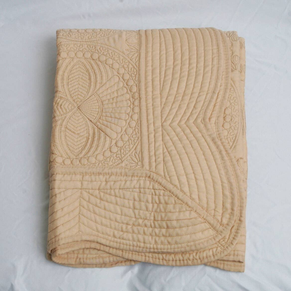 Tan Quilt: Baby Quilt (36" x 46")