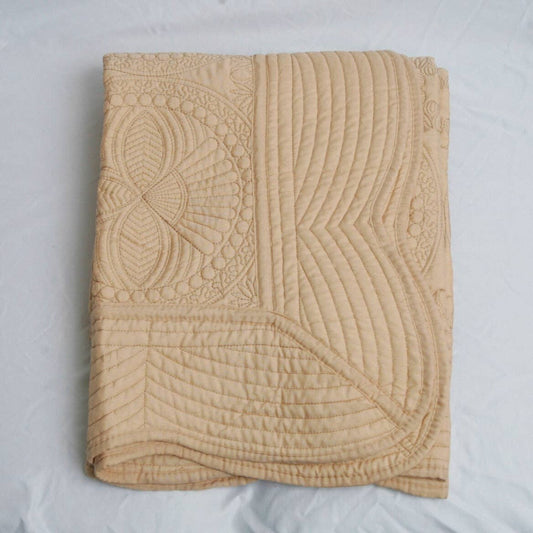 Tan Quilt: Baby Quilt (36" x 46")