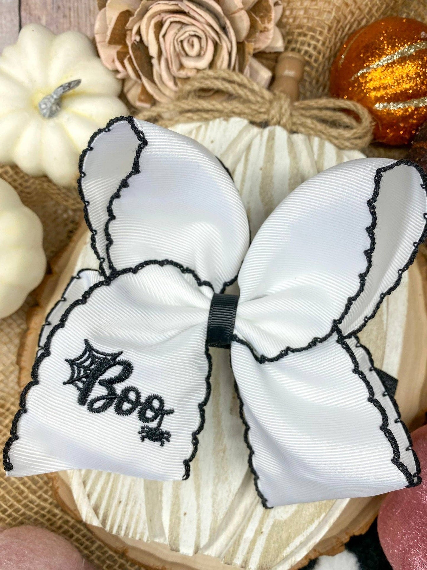 Boo Halloween Hair Bow | Clip