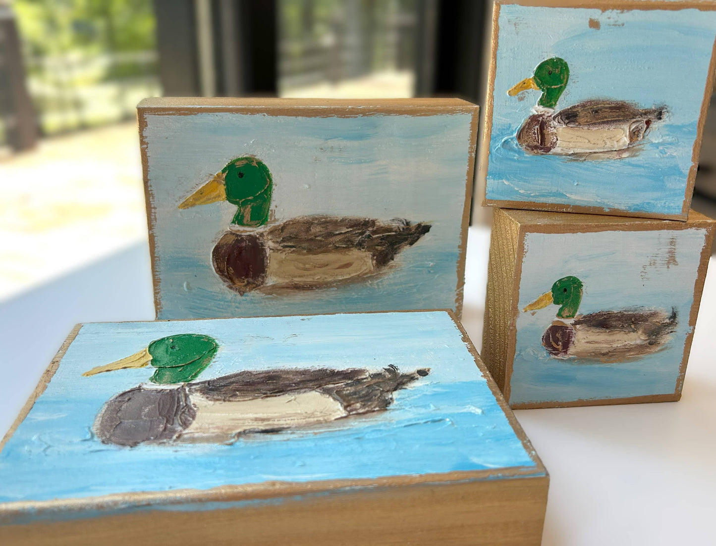 Mallard  |  Father's Day  gifts for men  hunting  nature: Small block (4x4")