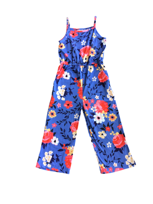Kids Blue & Coral Jumpsuit