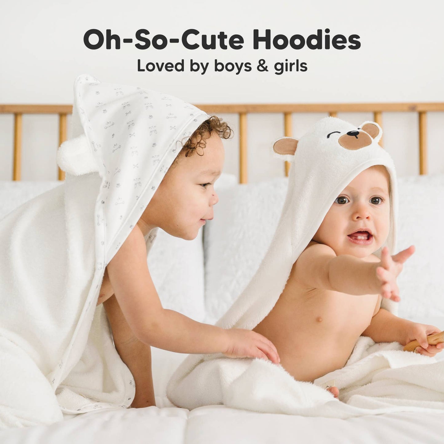 KeaBabies Cuddle Baby Hooded Towel: Grizzly / Regular