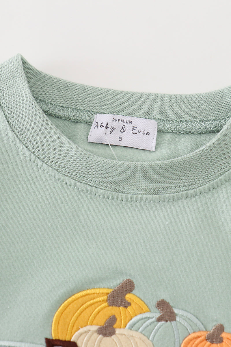 Sage Pumpkin Truck Boy Top