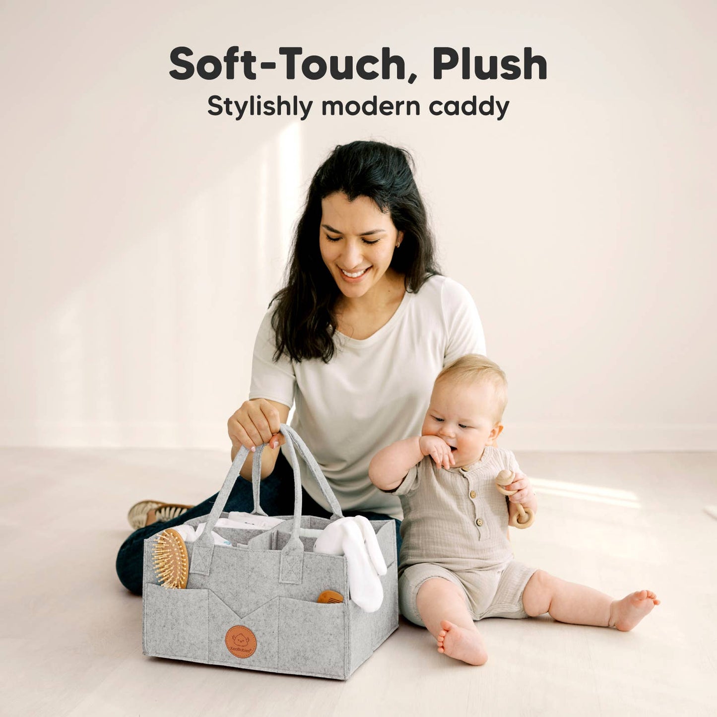 Original Baby Diaper Caddy Organizer for Nursery, Storage: Classic Gray