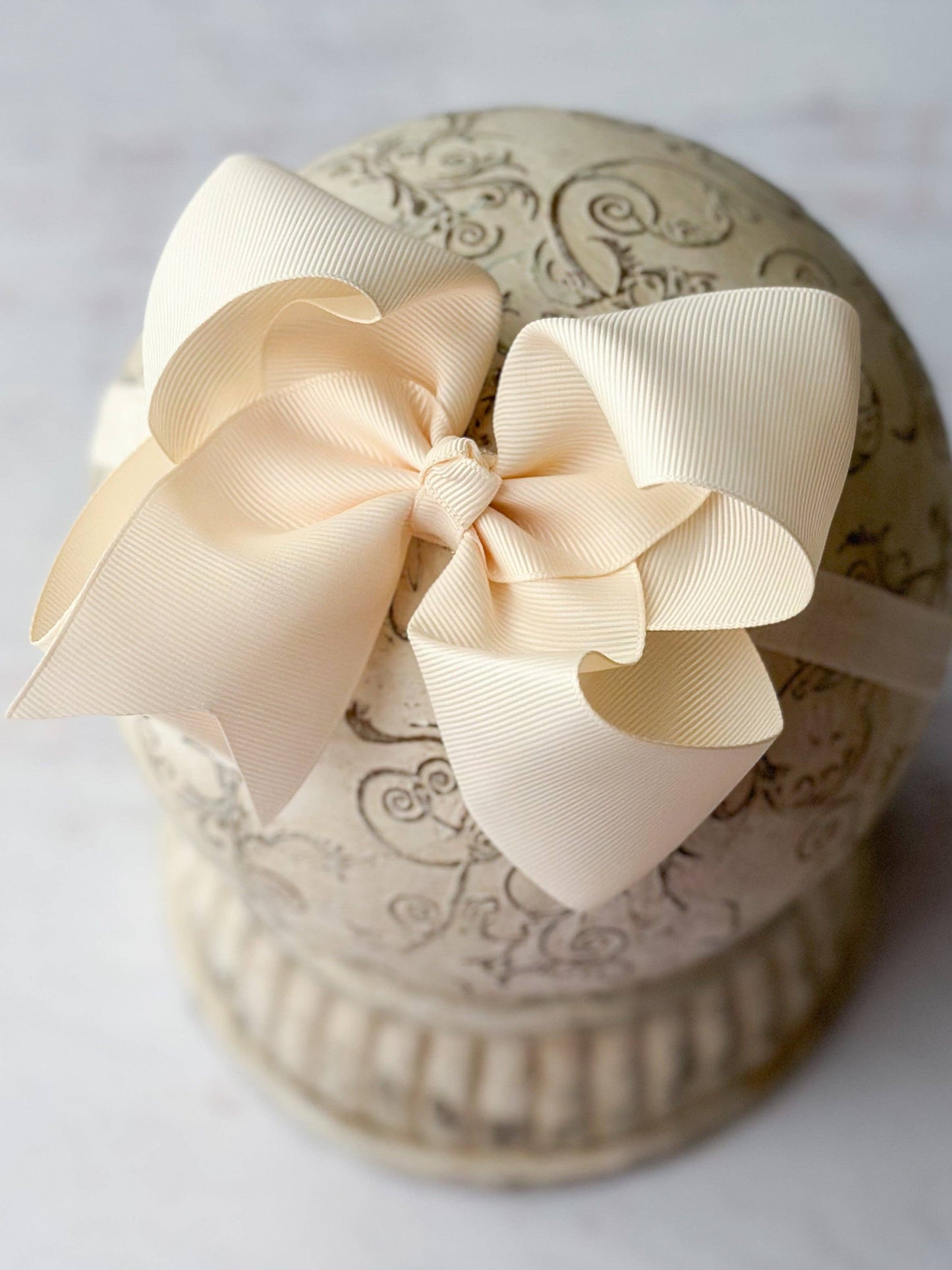 Classic Grosgrain Hair Bow - Satin Headband - 4.5": Black