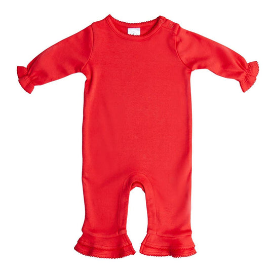 Ruffle Romper: Red