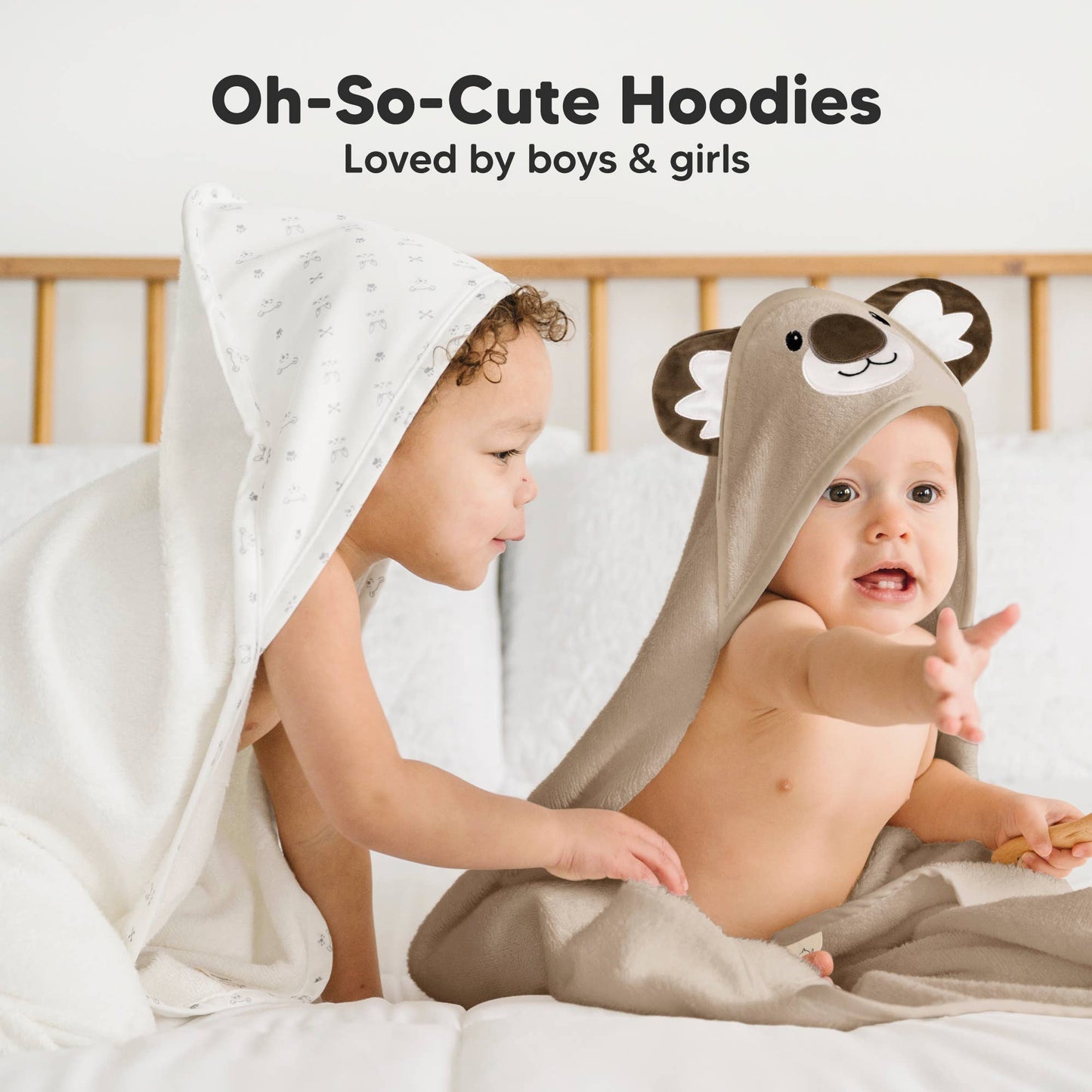 KeaBabies Cuddle Baby Hooded Towel: Alpaca