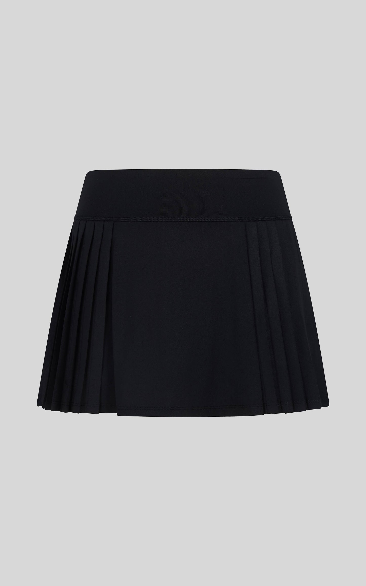 Girls Back Pleated Tennis Skort: Black