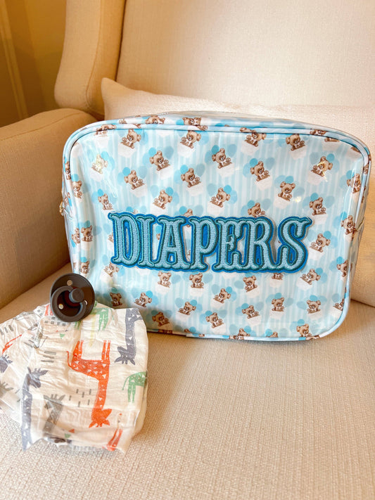Diapers XL - Clear Coat Bag: Blue