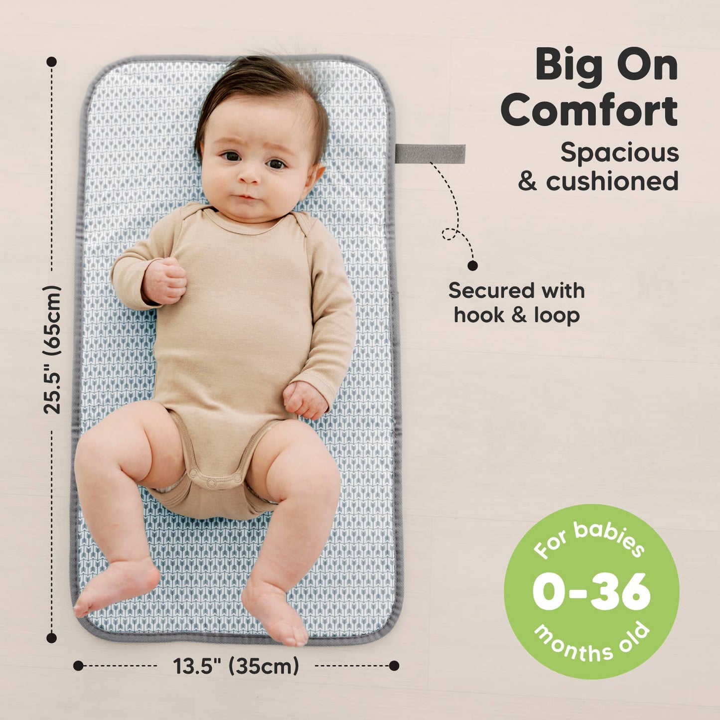 Swift Portable Changing Pad for Baby, Diaper Changing Mat: Classic Gray