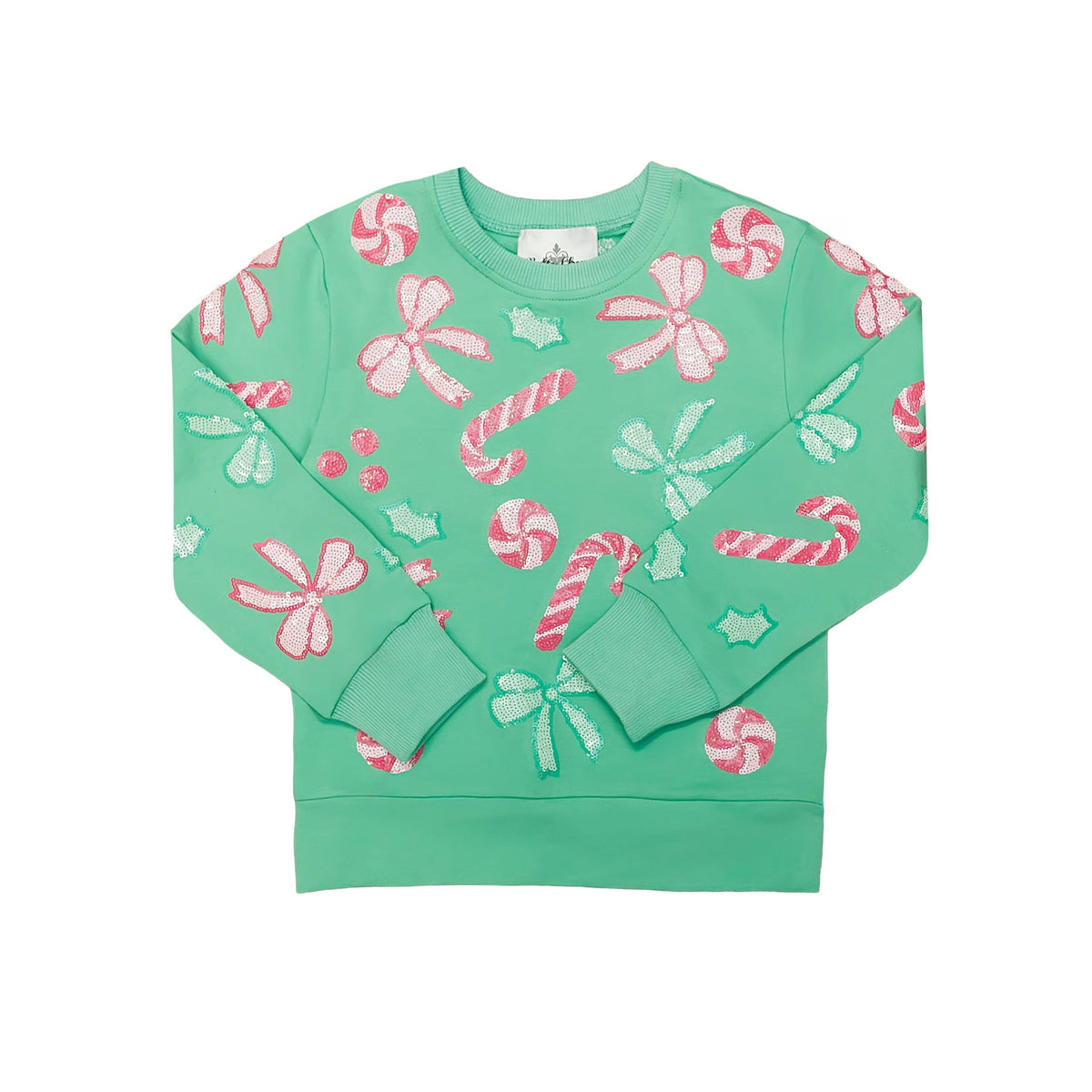 Kids' Candy Cane Cutie Sequin Sweatshirt