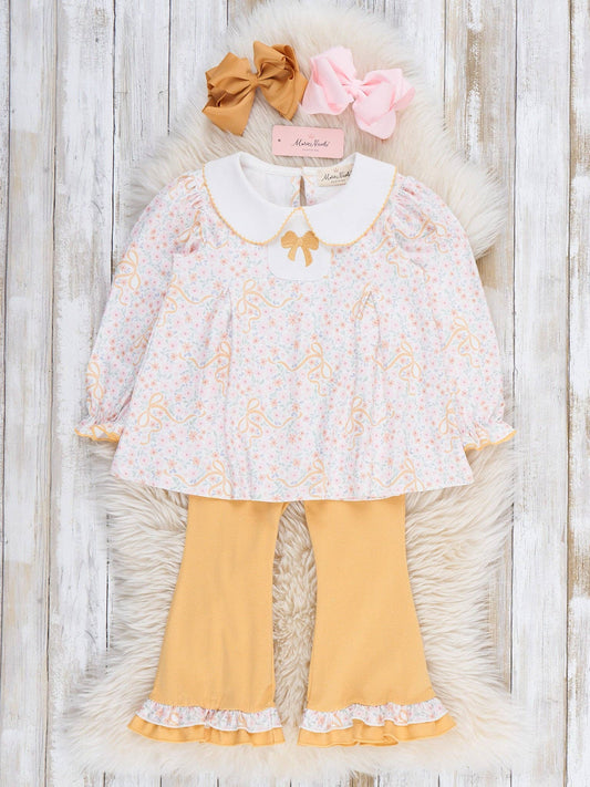 Meadow Bow Florals Collar Outfit