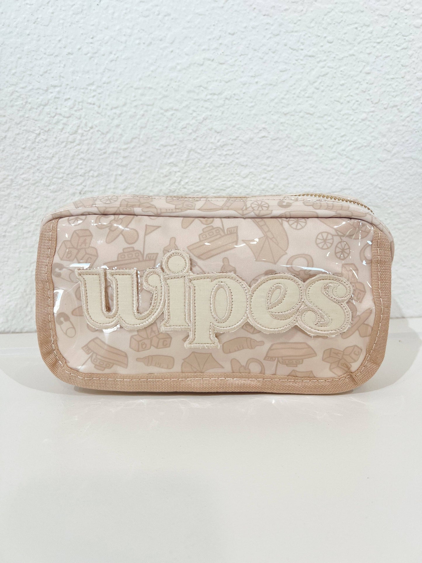 Wipes Pouch - Clear Coat Bag: Pink