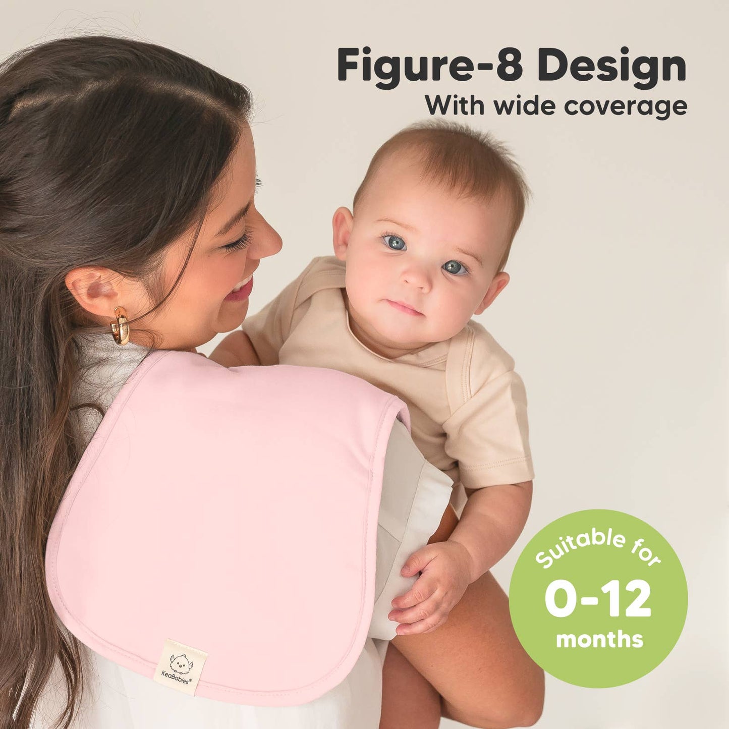 KeaBabies 5-Pack Urban Burp Cloths: Embrace