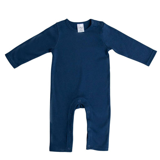 Unisex Long Sleeve Romper: Navy