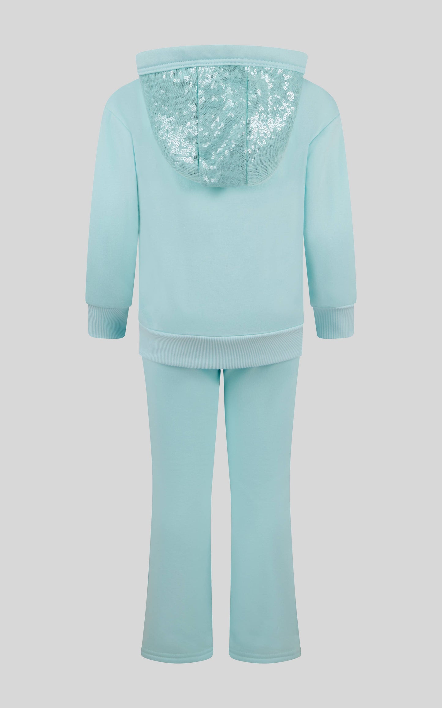 Toddler Girls Brushed Terry Hoodie and Flare Pant w Sequin: SPA RETREAT