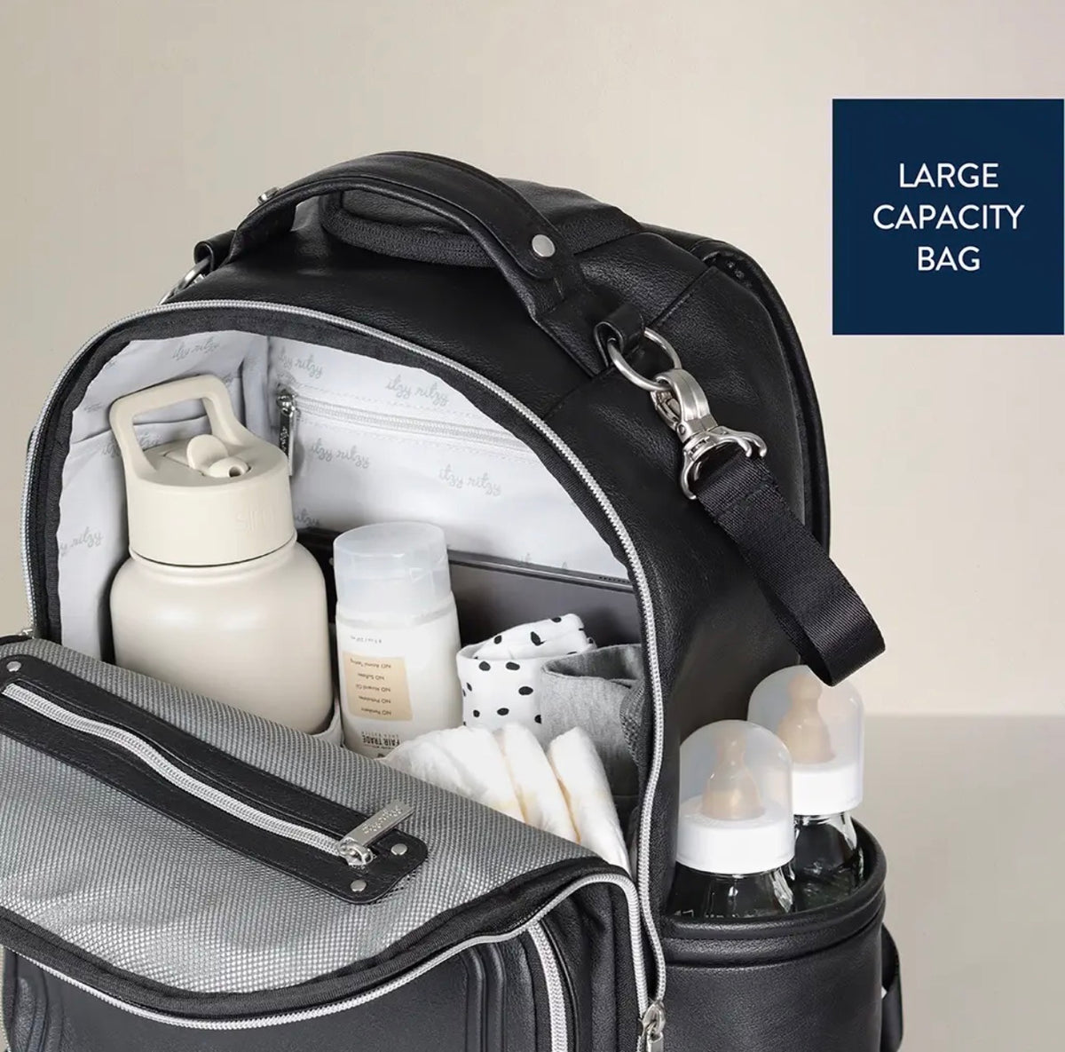 Noir Boss Plus Backpack Diaper Bag