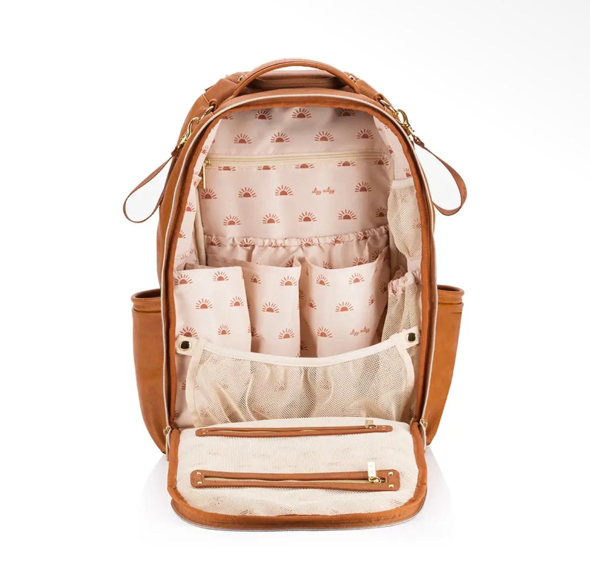 Cognac Boss Plus Backpack Diaper Bag