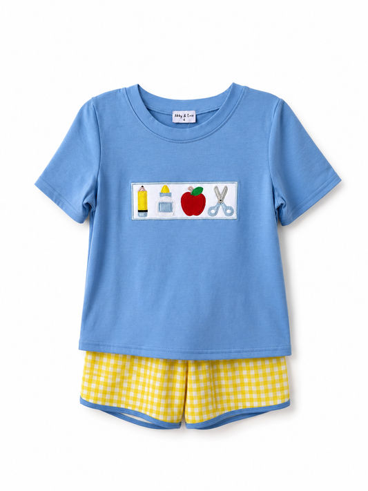 Blue Pencil Apple Set