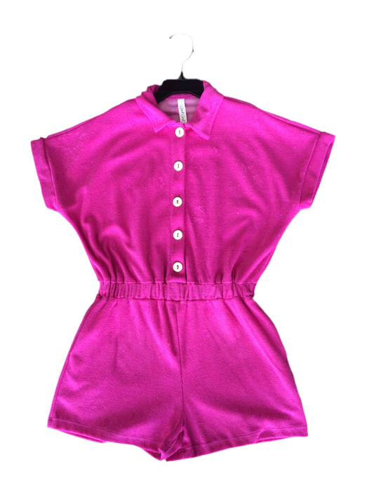 Pink Terry Romper