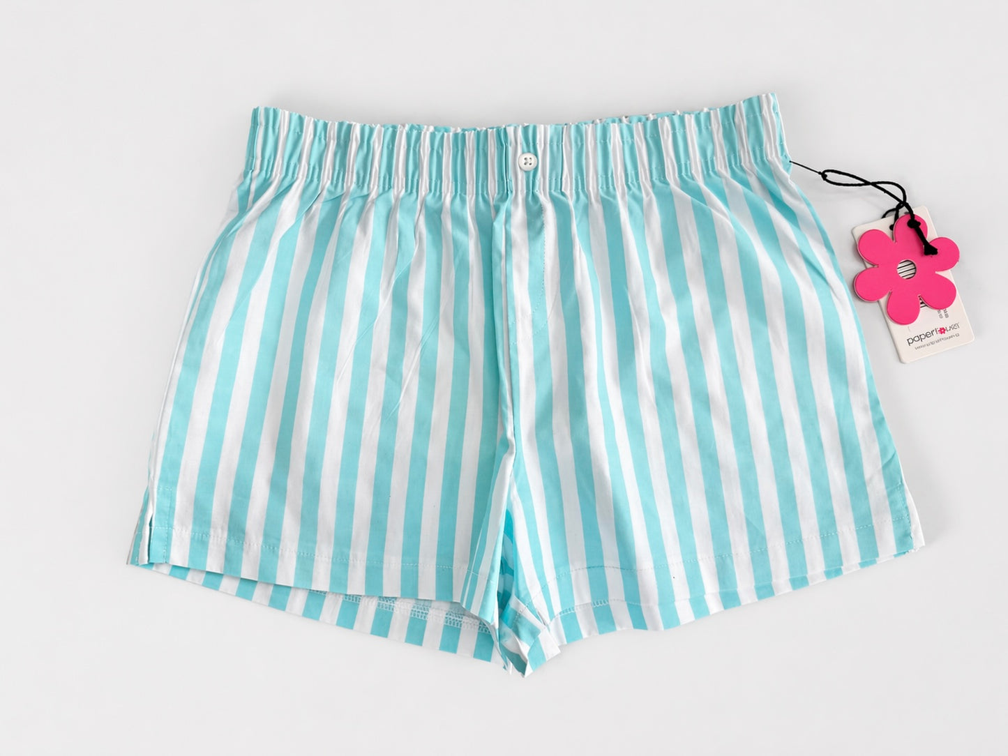 Striped Boxer Shorts Turqoise Tween Girls