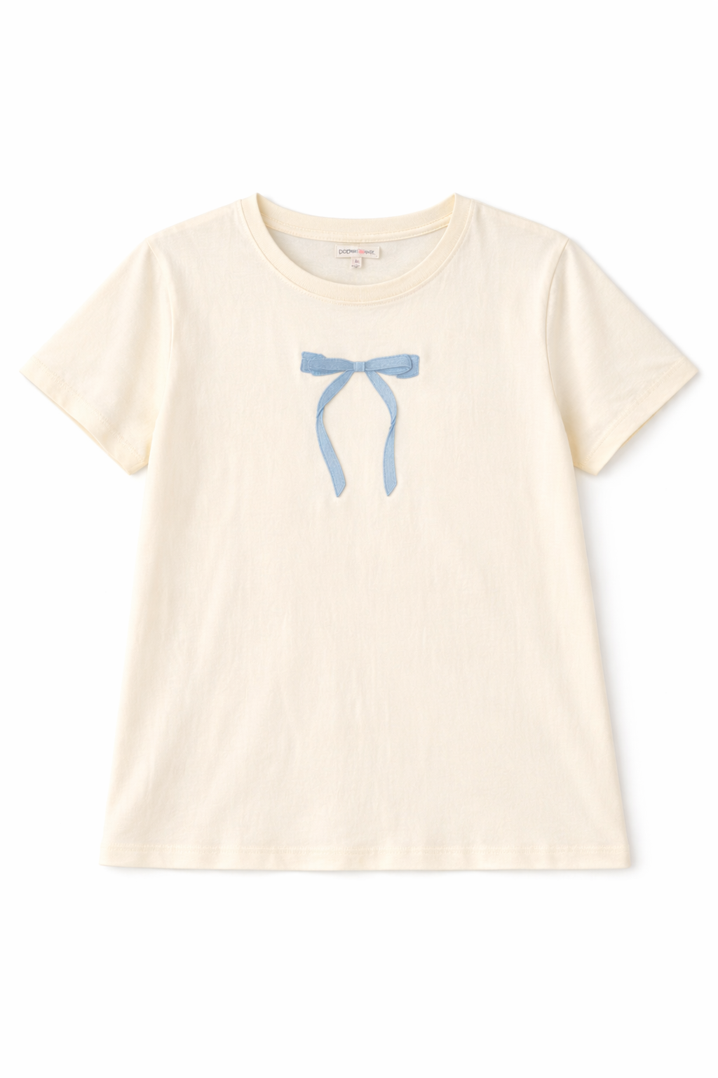Embroidery Bow Stamp Graphic Tee Tween Girls