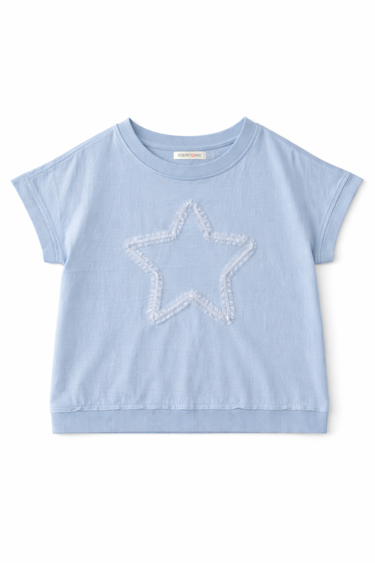 Star Ribbon Top w Crossed Back Tween Girls