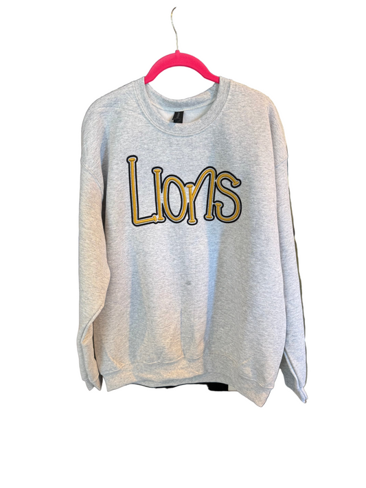 Lions Puff Embroidered Sweatshirt
