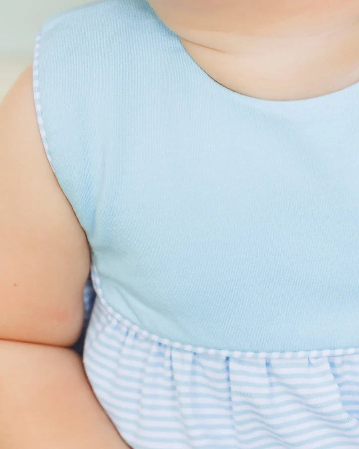 Beau Bubble- Light Blue and Blue Stripes