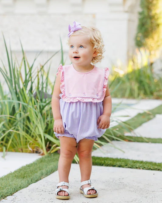 Amelia Bubble- Pink and Lavender Stripes