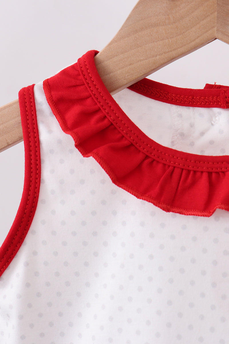 Red Star Ruffle Bloomer Set
