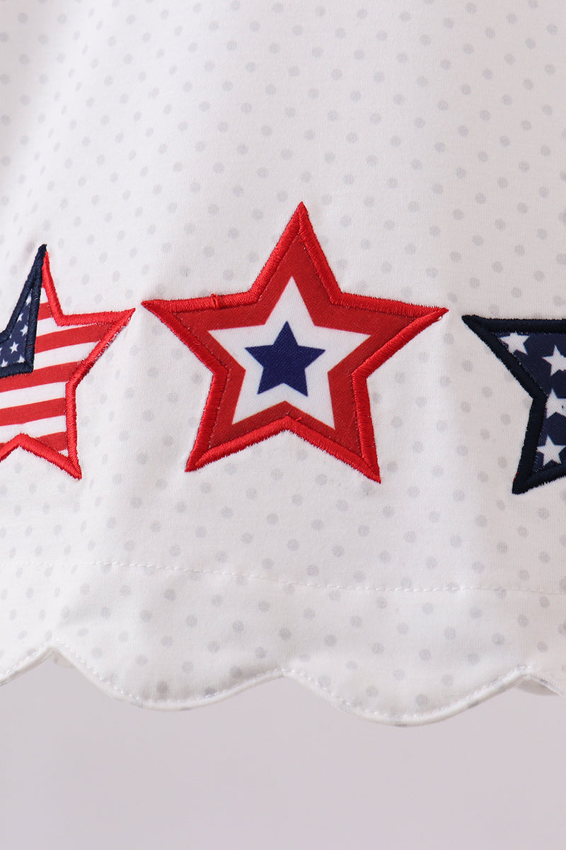 Red Star Ruffle Bloomer Set