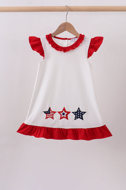 Red Star Ruffle Dress