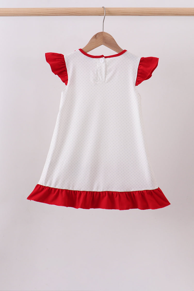 Red Star Ruffle Dress