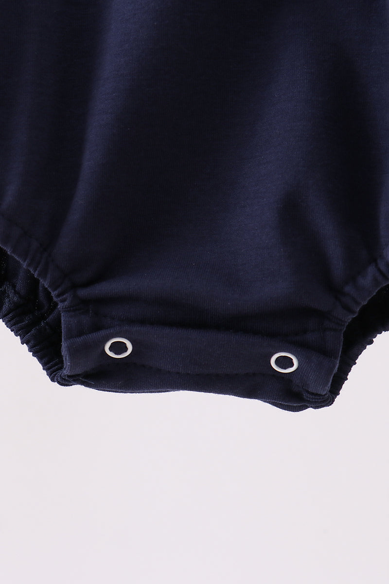 Navy Flag Gingham Ruffle Bubble